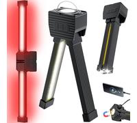 Gym Lamp for Posing, 180° Folding Magnetic LED Work Light - Portable Waterproof Flashlight with 7-Level Dimming, 4 Light Modes, USB-C Fast Charging, Hanging Hook for Fitness, Camping, Home, Emergency