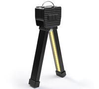 Gym Lamp, Portable Flashlight, Gym Lighting for Posing, Magnetic Work Light Rechargeable, 180° Folding with Hang Hook Camping Lamp, 7-Level Dimming, USB Power Bank , for Fitness, Camping, Home, Office