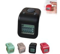 Gym Lap Counter & Score Keeper - Rechargeable 6-Digit Tally Clicker with LED Display, IP65 Waterproof - for Swim Laps, Boxing Rounds, HIIT Workouts - Shockproof Handheld Design (Black)