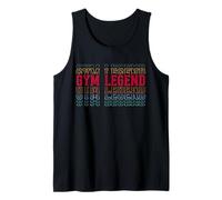 Gym Legend Funny Layered Text Team Player Coach Tank Top
