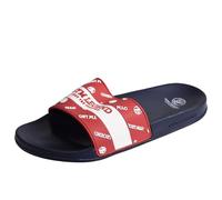GYM LEGEND Mens Slider Mule Sandal Slip on Lighweight Beach Holiday (DEWAYNE - Navy Red, 8)