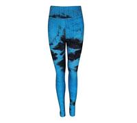 Gym Leggings for Women Tie Dye Waffle Textured Seamless Butt Lifting Gym Leggings for Women UK High Waist Tummy Control Yoga Pants Womens Workout Ruched Bums Leggings Running Tights Blue