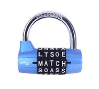 Gym Locker Lock,5 Letter Combination Lock Password Sturdy Security Padlock (Blue)