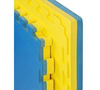 Gym Martial Arts Karate Judo Mats 40mm Tatami Finish Yellow and Blue (4 square metres)