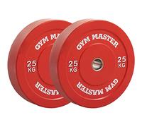GYM MASTER 2" Coloured Rubber Bumper Plates for Olympic Barbell Weight Lifting