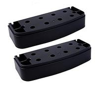 GYM MASTER Adjustable Step Aerobics Workout Platform Stepper - Extension Pair (Black)