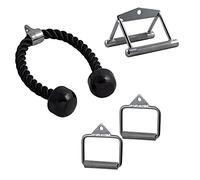 GYM MASTER Cable Attachment Pack - Contains Tricep Rope, Seated Row and Single Stirrup Attachments