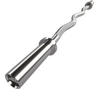 GYM MASTER EZ Curl Bar Olympic 2" Barbell for Bicep Curls and Weight Lifting - With Spring Clips