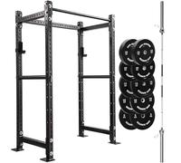 GYM MASTER GM3 Power Rack With Barbell and Weights Set - Power Rack H:226cm, D:60cm + 7ft barbell