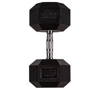 GYM MASTER Hex Dumbbells - Rubber Encased Cast Iron Hand Weights and Optional 3 Tier Rack - Single 30KG