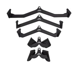GYM MASTER Lat Pull Down Cable Machine Attachment Handle Max Grips - Set of 5
