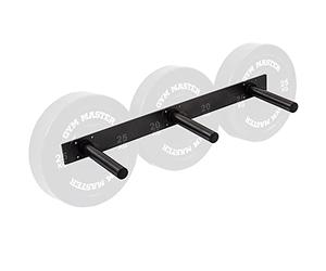GYM MASTER Olympic 2" Weight Plate Wall Mounted Storage Rack - Vertical or Horizontal - Single