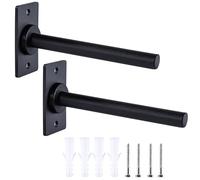 GYM MASTER Pair of 1" Standard Wall Mounted Weight Plate Storage Poles - Heavy Duty Steel Space Saving Holder for Home Gym Organisation
