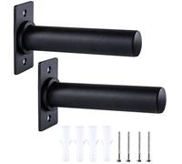 GYM MASTER Pair of 2" Olympic Wall Mounted Weight Plate Storage Poles - Heavy Duty Steel Space Saving Holder for Home Gym Organisation
