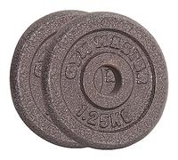 GYM MASTER Pair of Standard 1" Weight Plates in Cast Iron - 1.25kg