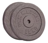 GYM MASTER Pair of Standard 1" Weight Plates in Cast Iron - 15kg