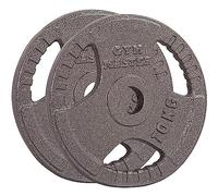 GYM MASTER Pair of Tri Grip 2" Olympic Weight Plates in Cast Iron - 10kg
