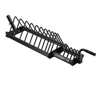 GYM MASTER Portable Horizontal Bumper Plate Trolley Rack with Fractional Weight Section