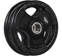 GYM MASTER Rubber Coated 2" Olympic Tri-Grip Weight Plates - 10kg (20kg Total)