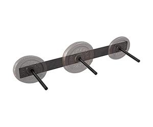 GYM MASTER Standard 1" Weight Plate Wall Mounted Storage Rack - Vertical or Horizontal - Single