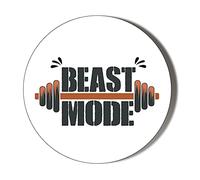 GYM MOTIVATION - DUMBELL - BEAST MODE SMALL 38mm NOVELTY BADGE