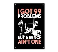 Gym Motivation Metal Tin Sign Weightlifting Dumbbell Fitness Poster Painting Bar Cafe Office Man Cave Wall Decor Retro Poster 12x16 Inch