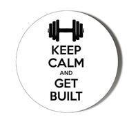 Gym Motivation - Weights - Keep Calm and GET Built - Small 10 x 56mm Stickers