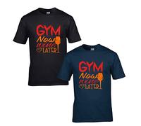 Gym Now Wine Later Workout T Shirt Funny Workout Gym Lover Unisex Adults tee top