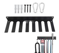Gym Organizer Rack, 8 Hook Versatile Gym Equipment Wall Rack Hanger 17 X 5 X 2in Fitness Storage Shelf for Exercise Bands Barbell Bar Jump Rope