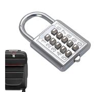 Gym Padlock with Code - Button Combination Security Padlock 8/10 Digits,Digital Code Small Locker Lock,for Toolbox, Sports Locker, Fence Small Lock