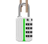 Gym Padlock with Code, Portable and Keyless Padlock for Suitcase, Waterproof Outdoor - for Gate, Deck, Conservatory, Office, Warehouse, Moving House, Hiking, Bag