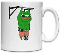 Gym Pepe The Frog Funny Swole Meme White Ceramic Mug White One Size
