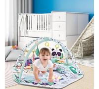 Gym Play Mat For Baby - Sensory Baby Gym Pad | Educational Activity Mat With Toys |Crawling Mat For Preschool Learning, Cognitive Growth, Hearing Sense, Motor Skills & Early Childhood Development