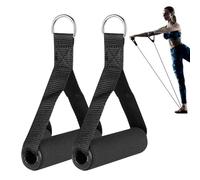 Gym Pull Handles - Durable Strap Exercise Grips | Sturdy Replacement Attachments with Comfortable Foam Padding, Resistance Band Cable Machine Accessories for Bodybuilding Training Home or Professional