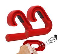 Gym Pull Up Hooks - Workout Equipment Accessory, 90 Degree Grip Handles, Home Exercise Bar Attachment, Strength Training Aid | Angle Pull Up for Row Barbell Resistance Band Training with Aluminum