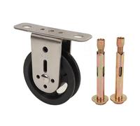 Gym Pulley Blocks Wall Mount Fixed Pulley Wheel, 360 Degree Rotation Cable Pulley System for LAT Pulldown, Home Gym DIY Projects with Silent Bearing and Rustproof Design (Stainless Steel Plastic)