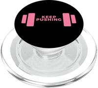 Gym Pump Cover Keep Pushing Barbell Motivation PopSockets PopGrip for MagSafe