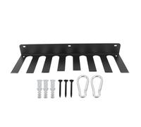 Gym Rack Organizer, Gym Storage, 8 Hook Versatile Gym Equipment Wall Rack Hanger for Exercise Bands Barbell Bars Jump Rope for Olympic Barbells Bands Row Handles, Barbell Rack