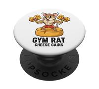 GYM Rat Exercise Workout Fitness Coach Gift Men Women Kids PopSockets Adhesive PopGrip