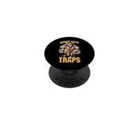 Gym Rat Never Skip Traps Trapezius Funny Muscle Mouse Trap PopSockets Adhesive PopGrip