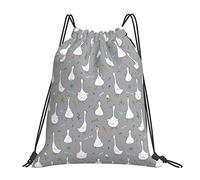 Gym Sack Cute Goose Animal Pattern Drawstring Bags Suitable Swimming Bag Storage Drawstring Backpack For Party Gifts Travel 36x42cm