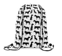 Gym Sackpack Kawaii Sausage Dog Large Capacity Drawstring Bag Scratch Draw String Back For Running Shopping Yoga