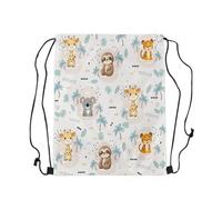 Gym Sackpack Zoo Animal Resistant String Sackpack Scratch Drawstring Backpack For Swim School Running