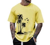 Gym Shirts Men Short Sleeve Sport T-Shirts Breathable Moisture Wicking Athletic Running Tops Quick Dry Workout Shirt Mens Muscle fit t Shirts White tee Tees (T Shirts for Men UK Yellow,XXL)