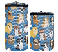 Gym Shoe Bag for Washing Machine, 2 Pieces, Laundry Bags, Shoe Bag, Cute Dog, Compilation, Shoe Bag, Multi, 1 Size, Modern, Multicolour., One Size, Modern, Multicoloured., One size, modern