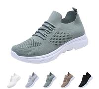Gym Shoes Women Lace Up Mesh Slip On Ligthweight Workout Gym Trainer Lightweight Comfortable Running Athletic Trainers Breathable Tennis Outdoor Work Walking Shoes Green