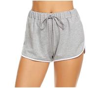Gym Shorts Women Scrunch Butt - Yoga Shorts for Women Cotton - Ladiesshorts Holidayshorts Baggy Denimshorts Linenshorts Coords Comfyshorts Loungeshorts Hot Pantsshorts (White-1, S)