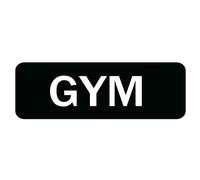 Gym Sign, Self Adhesive Sign For Door Or Wall 10 X 3 Inch Quick And Easy Installation Premium Acrylic Design For Your Home Office/Business