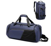 Gym Sports Bag for Men,40L Waterproof Gym Duffle Bag with Shoes Compartment and Wet Pocket,Travel Duffel Bag with Shoulder Strap and Backpack