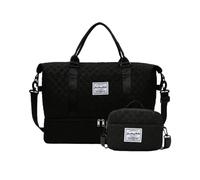 Gym Sports Bag - Tote with Compartment for Wet Shoes and Business - Waterproof Training Backpack | for Travel Training Gym Sports Fitness Yoga Shuttle Beach, Black, Unisex, Refer to description